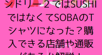 みなと商事コインランドリー２ではTシャツはSUSHIからSOBAになった？購入できる店舗や通販があるか解説！